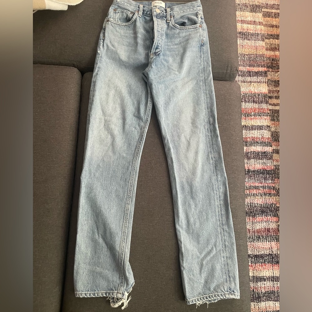 Agolde high rise straight leg jeans